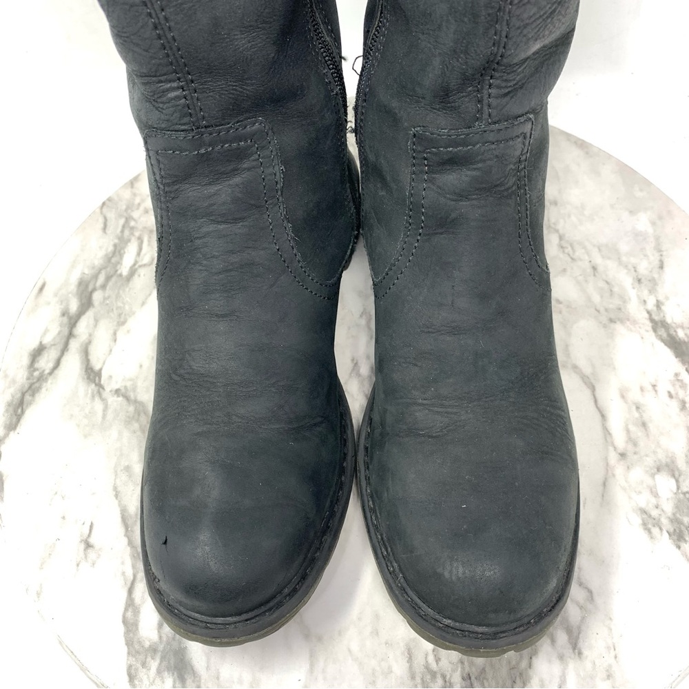 Timberland Earthkeepers Stoddard Black Nubuck Waterproof Boots 7 Moto Edgy - Picture 6 of 16